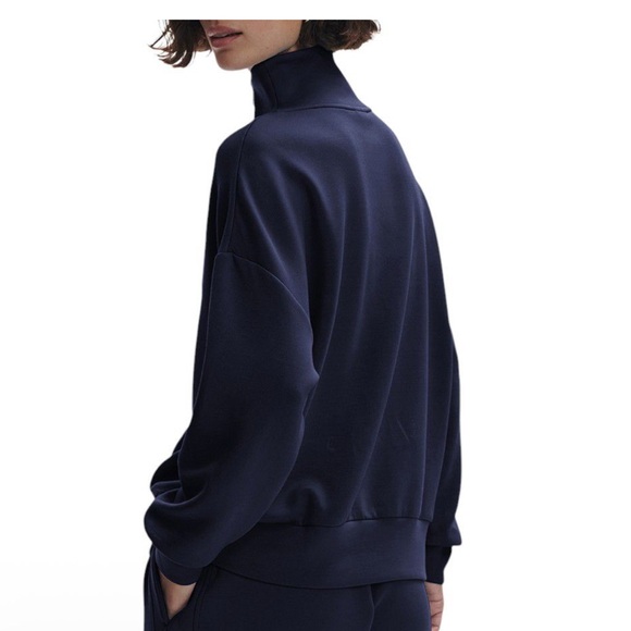Varley Hawley Half Zip Sweatshirt Size Medium Navy Blue - Picture 2 of 7